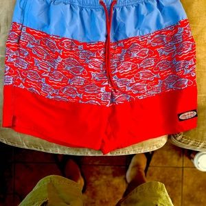 XL swim trunks. 7in inseam. Built in liner